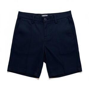 Lands’ End Girls Size 8 Navy School Uniform Chino Shorts Stretch NWOT